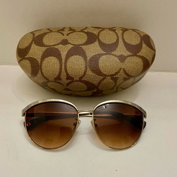 Coach Gold Sunglasses HC 7027 (L057 Catrice T Sunglasses 9072/13 56-25 135 3N - Picture 1 of 10